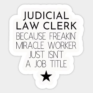 Judicial Law Clerk Gift Idea For Him Or Her, Thank You Present Sticker